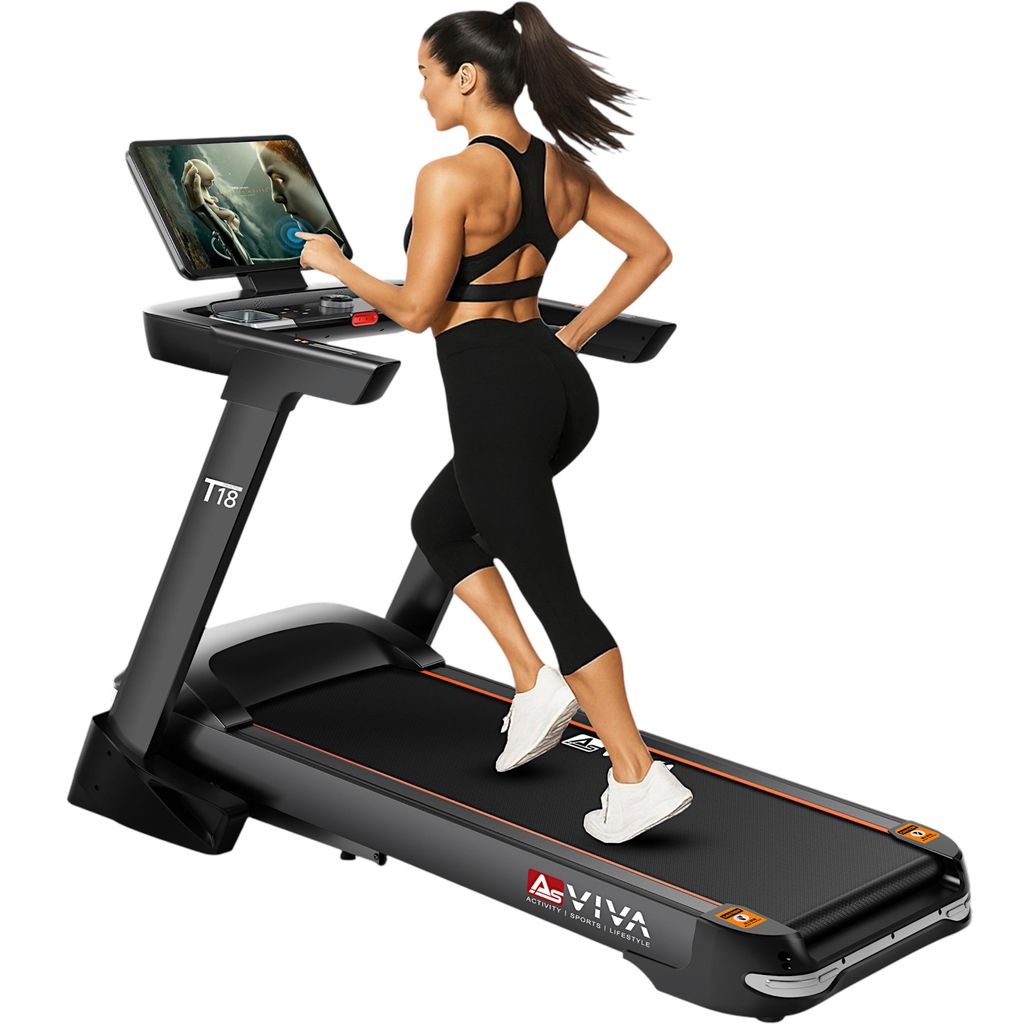AsVIVA Laufband T18 – 7 PS, 20 km/h, Touchscreen, Steigung, Dämpfung, Wi-Fi