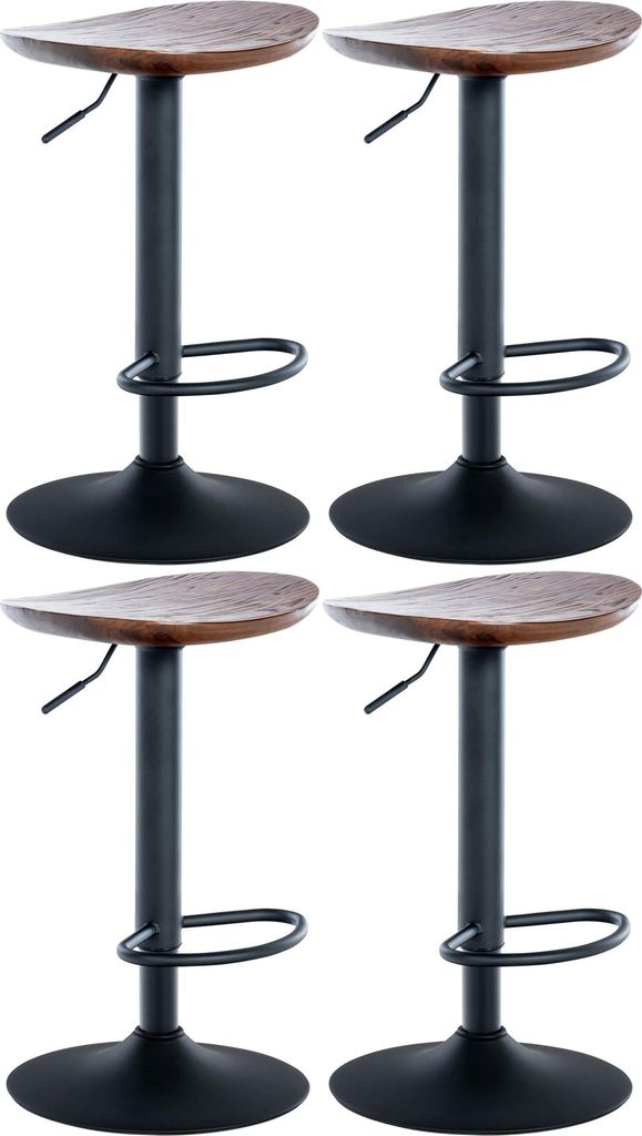 CLP 4er Set Barhocker Skelde walnuss Produktbild 