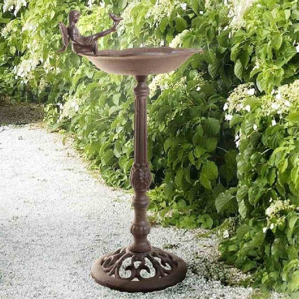Große Vogeltränke mit Elfe, Nostalgie Vogelbad aus Produktbild 5