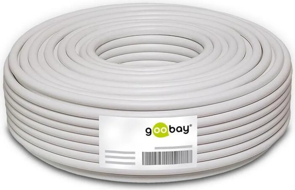Cavo Per Altoparlanti Lumonic 10m – 2x4mm² CCA, Bianco, Per Impianti HiFi E Home Cinema, Doppia Linea