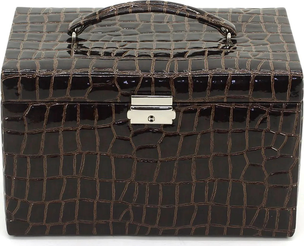 Friedrich Lederwaren Coffret à Bijoux JOLIE Brun Serrure Miroir