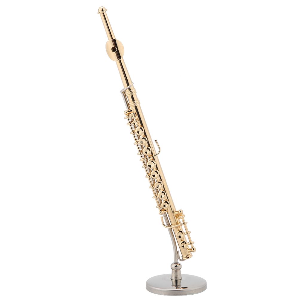 Model fletu mosiężnego ze stojakiem, instrument muzyczny, Zdjęcie produktu 