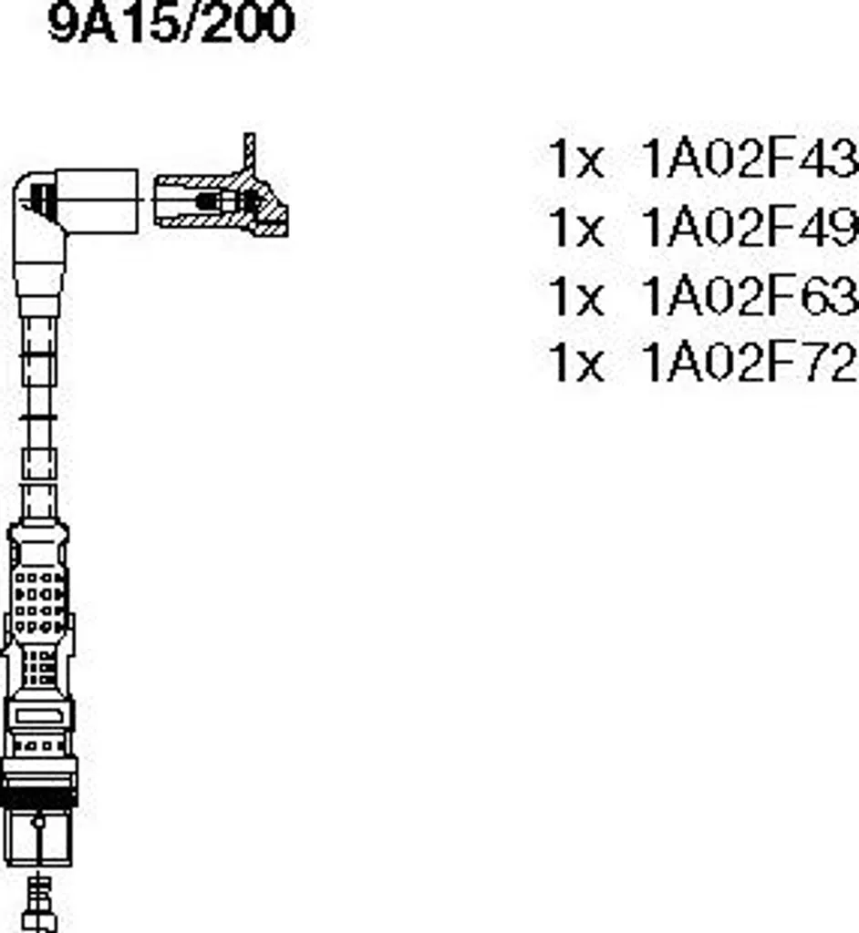 BREMI 9A15/200 Set cavi accensione OE 032905409 compatibile con Fox, Ibiza, Cordoba