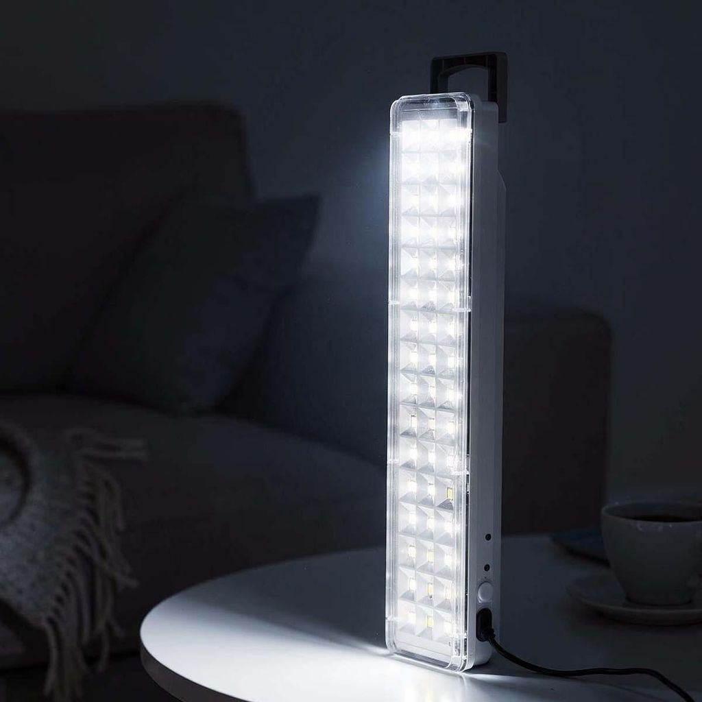 Avizar, Notfalllampe 60 LED 3600 mAh, Weiß