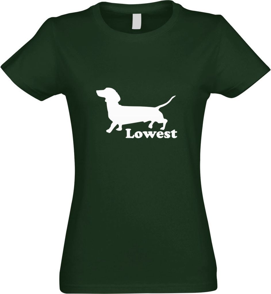 Kiwistar - T-Shirt tailliert - Damen - flaschengrün - Lowest - mit Motiv Bedruckt - Funshirt Design - Sport - Freizeit - Damen - M