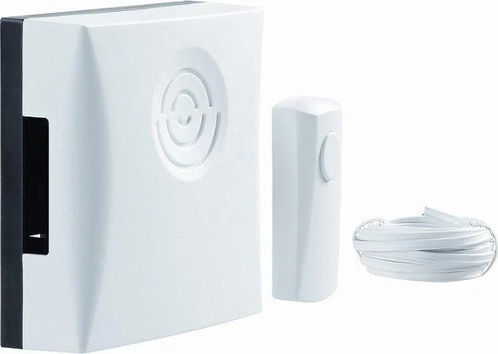 Sonnette sans fil DC860 blanche portée 300m pour maison et jardin