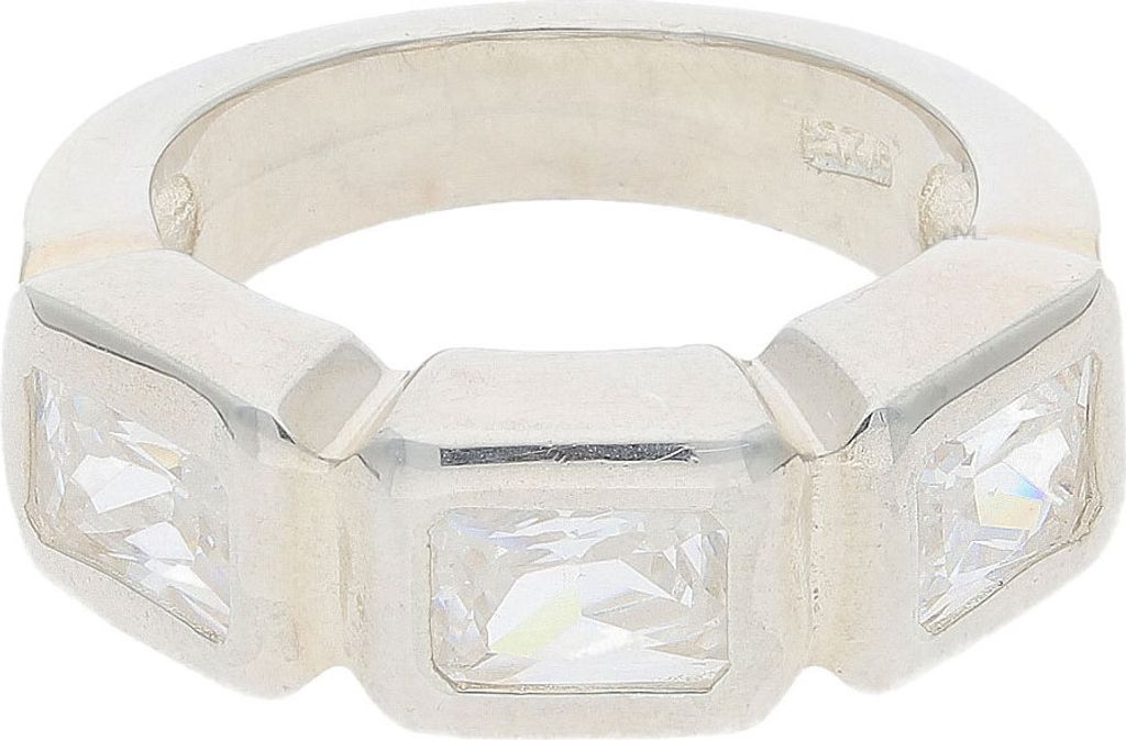 JuwelmaLux Ring 925/000 Sterling Silber mit synth Zirkonia JL30-07-2488 52