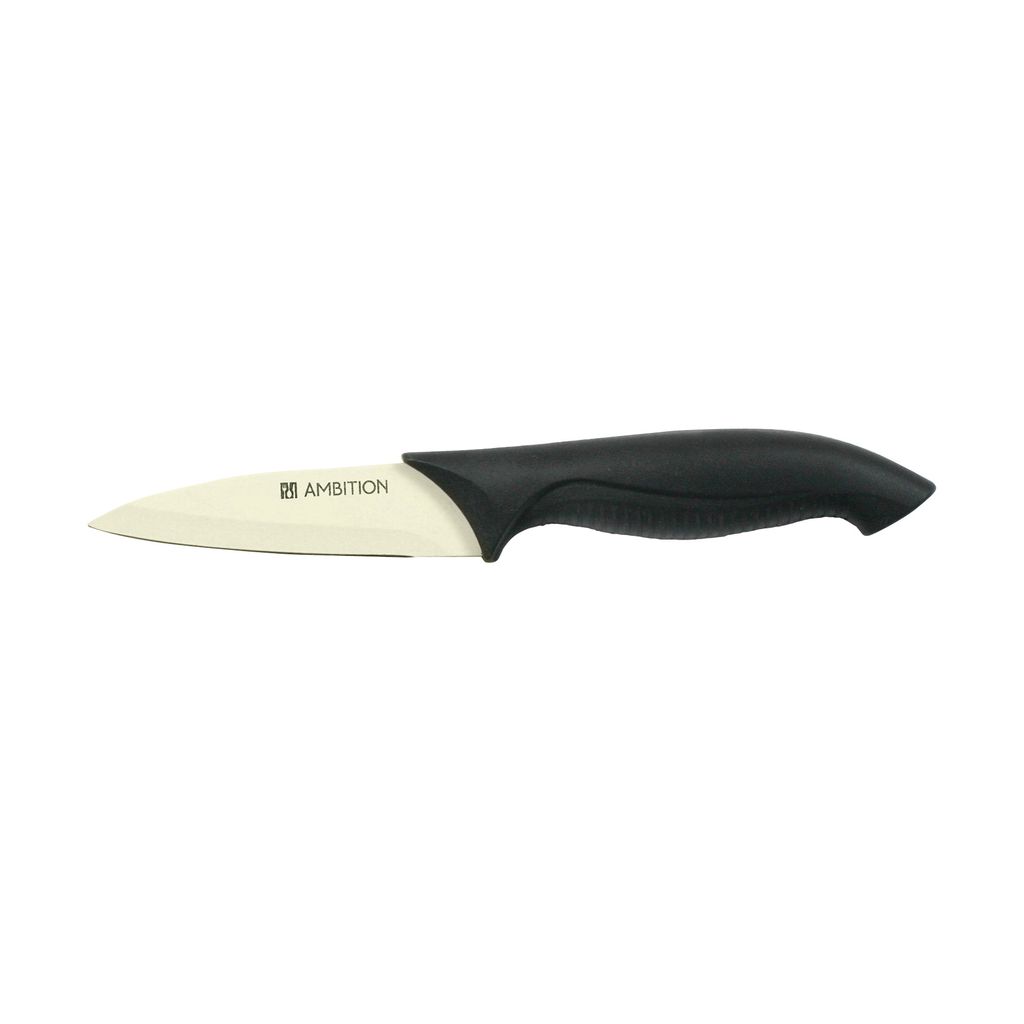 Schälmesser aus hochkohlenstoffhaltigem Stahl mit ergonomischem Griff, 9 cm
