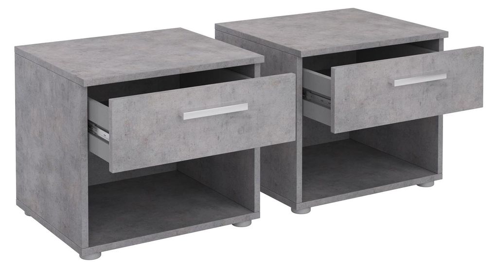 Nachttisch MARY im 2er Set Nachtschrank Nachtkommode in Produktbild 