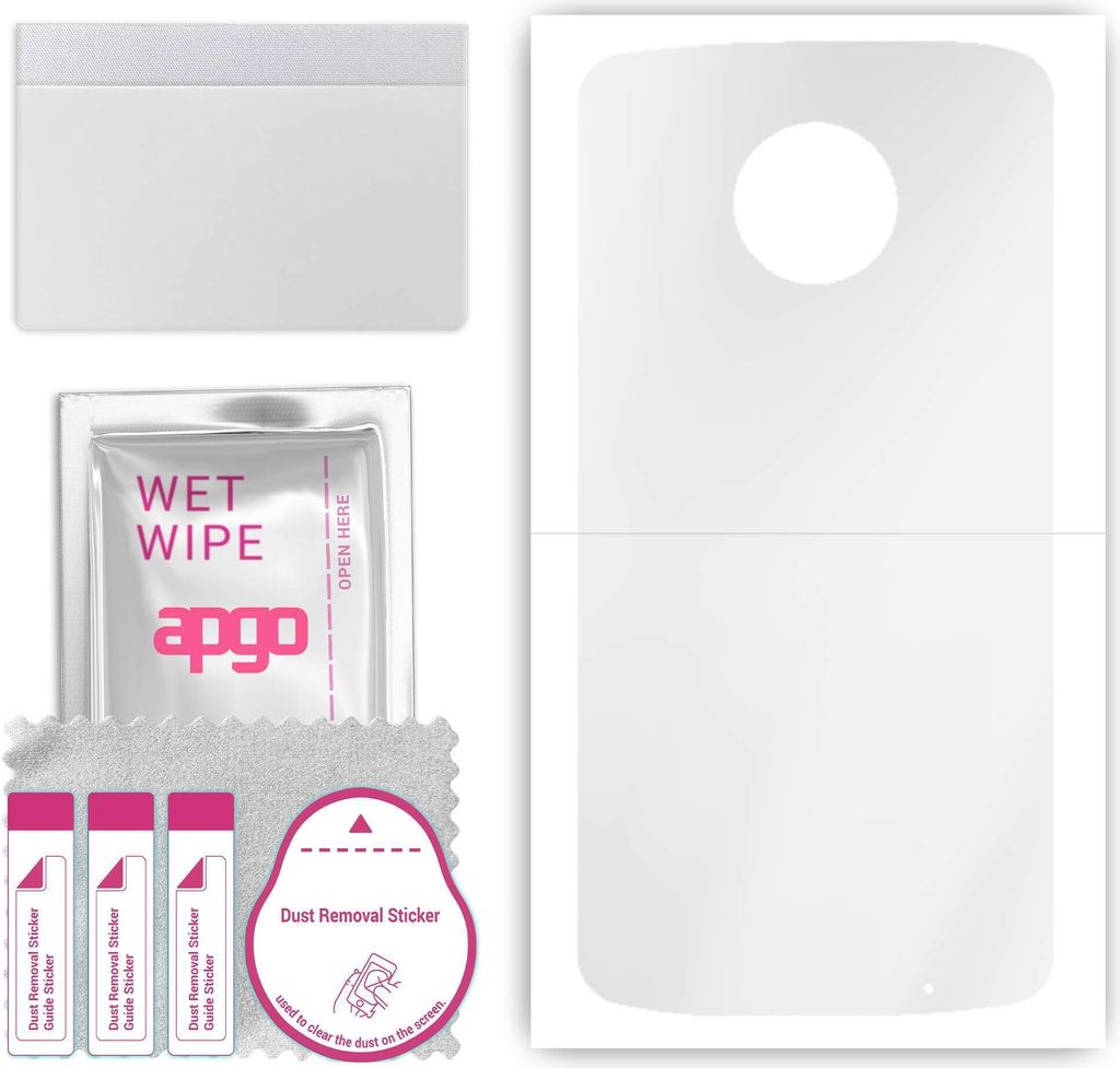 apgo Rückseite Schutzfolie, klar, kompatibel mit Motorola Moto G6 Plus, Hinten Hydrogel-Displayschutzfolie mit Positionierhilfe, kratzfest, einfac...