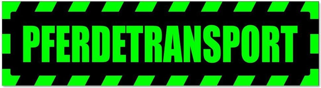 Kiwistar - Autoaufkleber - Grün - Schwarz - 20 x 5,3 cm - Pferdetransport gestreift - Hinweis Aufkleber Sticker für Auto, Kfz, Fahrrad, PKW, LKW