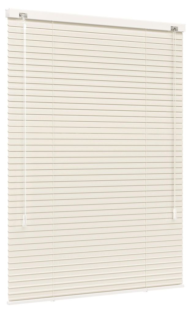 JALOUSIESCOUT LightLess Aluminium-Jalousie, 25 mm, verdunkelnd, 160 x 130 cm, beige matt ohne Bohren, für Fenster & Türen, blackout, Energieeffiz...