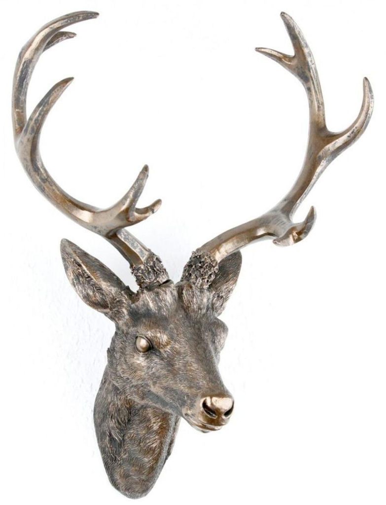Geweih Hirschgeweih 10 Ender bronze Kunststoff 30x18x40 cm Produktbild 