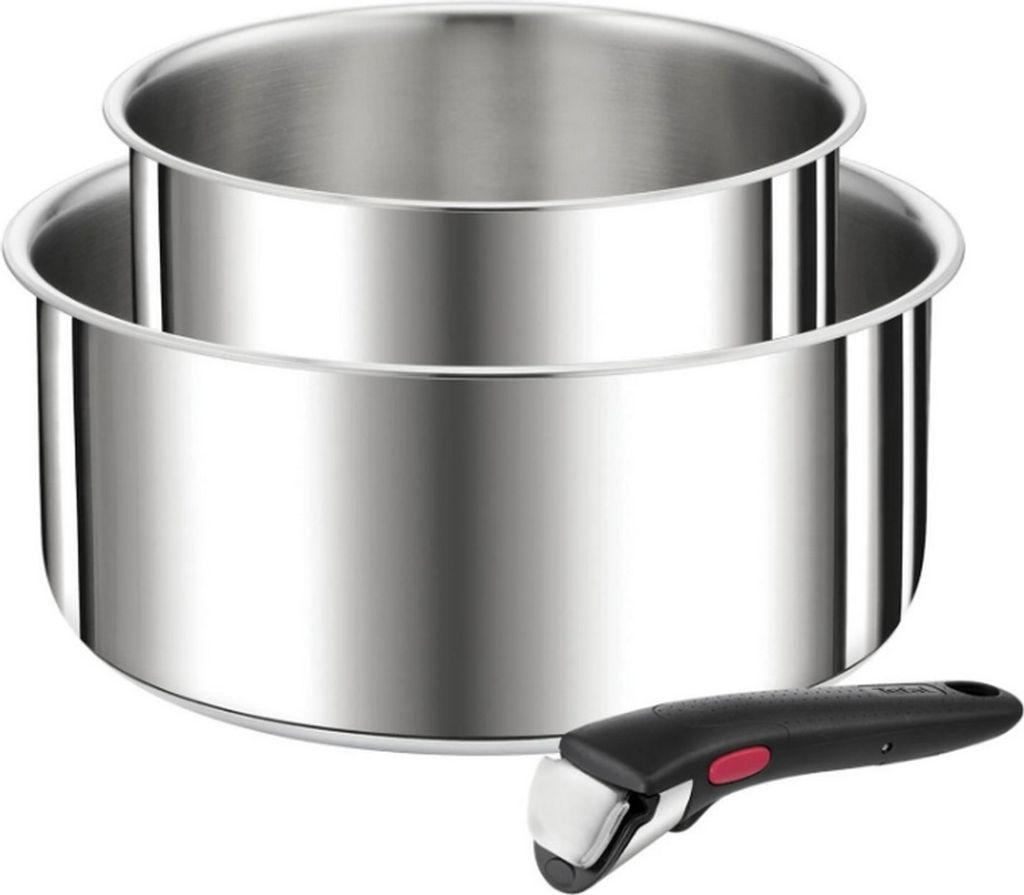 Set mit 2 edelstahltöpfen 16/20 cm + griff Tefal L9739302