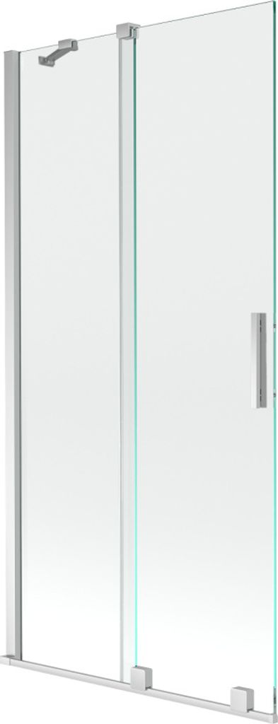 Mexen Velar 2-Flügel-Badewannenwand Regulierbare 95 x 150 cm, transparent, chrom - 896-095-000-01-01