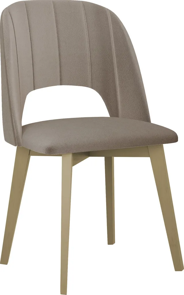 Sedie AFTON 8 Rovere Sonoma e Tessuto Beige Design Scandinavo