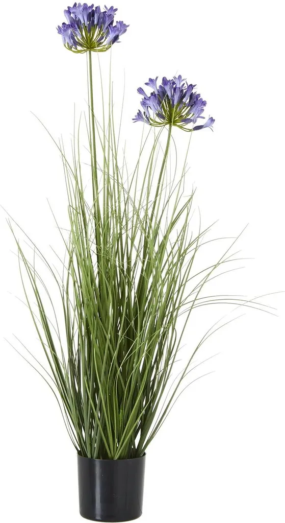 Plante en Pot Artificielle Réaliste Bleu Vert : Fini l'Arrosage !