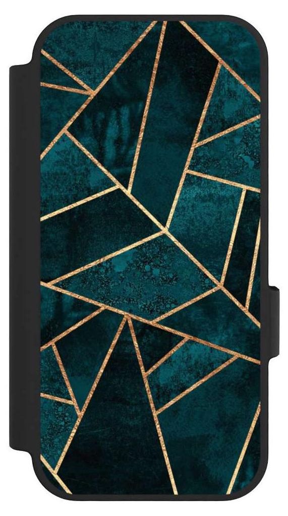 NIVOCASE Klapphülle für Google Pixel 10 Pro Handyhülle aus Kunst Leder NIVOflip schwarz Elisabeth Fredriksson Gold & Kupfer Stein