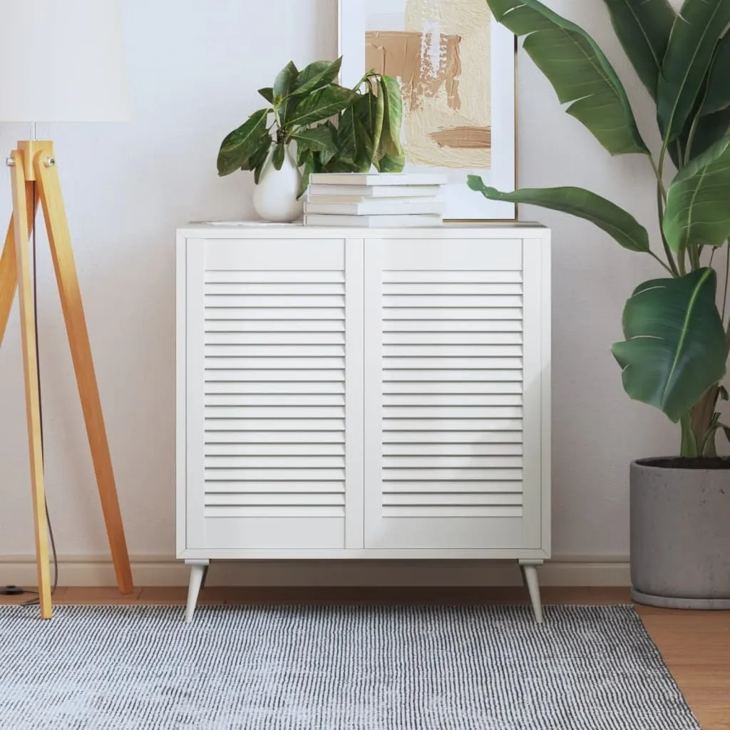 Set 2 Ante Design a Doghe in Legno Bianco 69x39.4cm | Offerta Online - 1