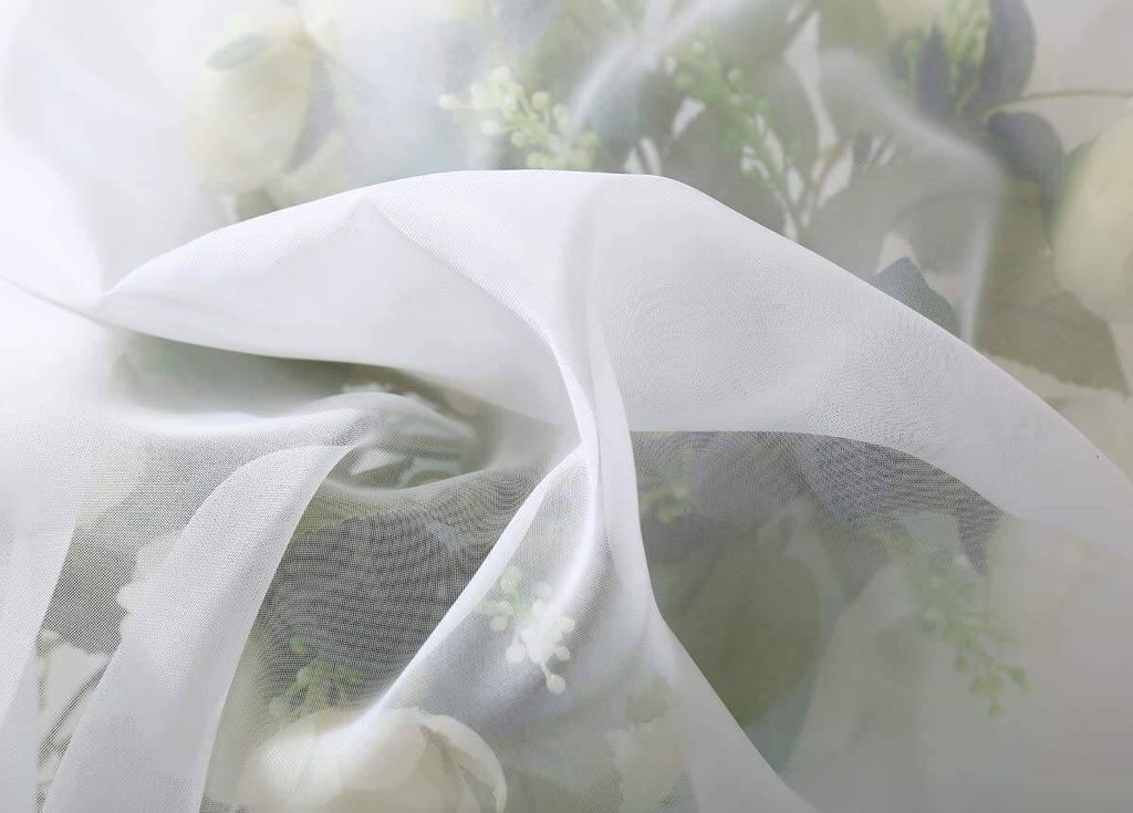 WOLTU Vorhang transparent mit Ösen, Weiß 140x245 cm, Produktbild 4