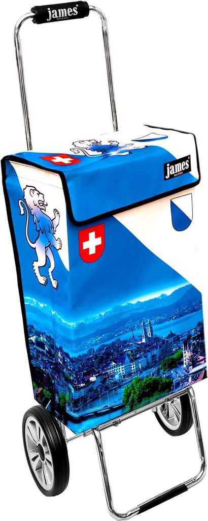 James Einkaufstrolley - ZUERICH - stabiler Einkaufswagen mit individuellem Design - mehrfarbig: bunt in Ausführung: Chrome19