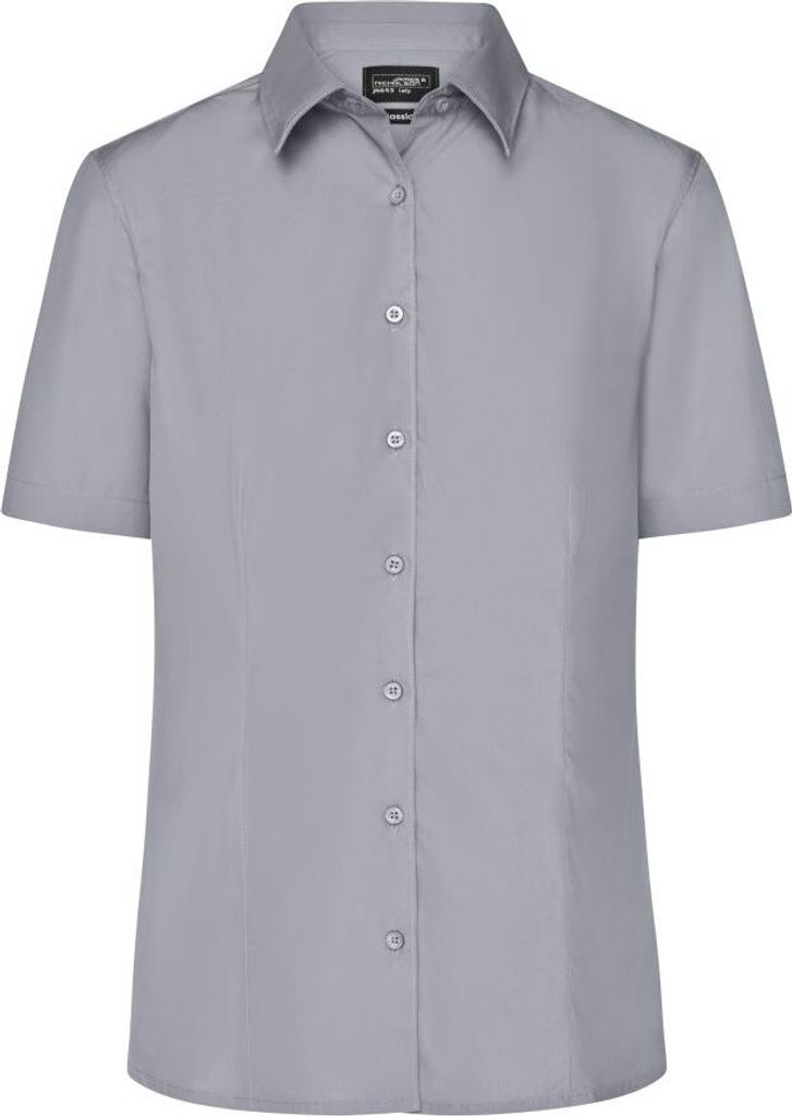 Ladies' Business Shirt Short-Sleeved steel, Gr. L Produktbild 