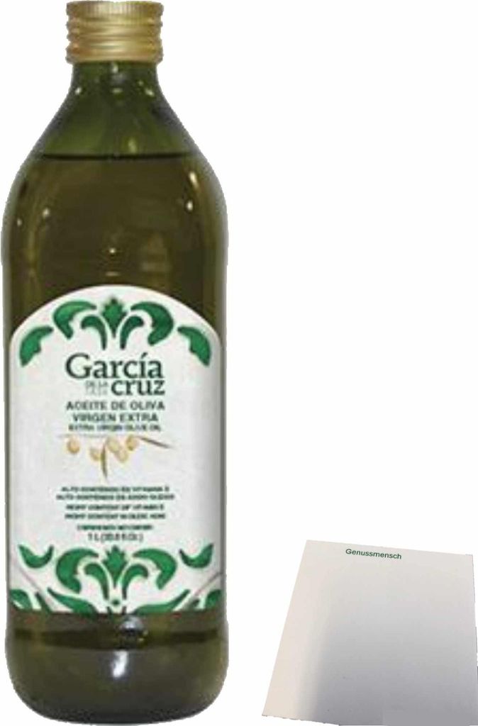 Garcia de la Cruz Extra Virgin Olive Oil Natives Olivenöl (1L Flasche) + usy Block