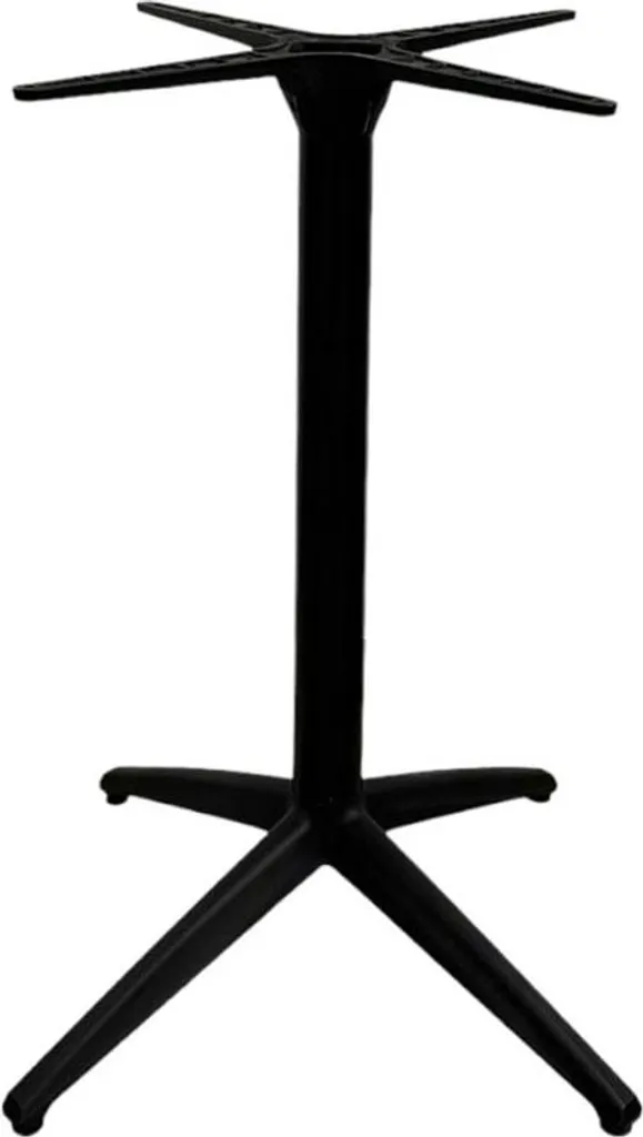 Pied de table pour terrasse et balcon en Aluminium et Plastique Noir