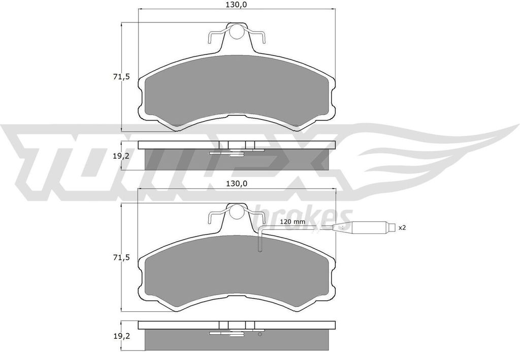 TOMEX brakes Bremsbeläge Satz Vorne Bremsklötze für VW L 80 TX 10-46