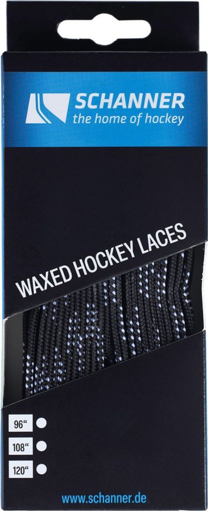 SCHANNER Eishockey-Schnürsenkel gewachst, Farbe:bkw, Größe:96'/244cm