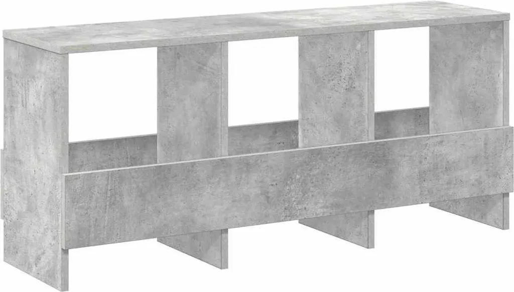 Scaffale Basso SYFAX 102cm Grigio Cemento - Porta Riviste e Documenti