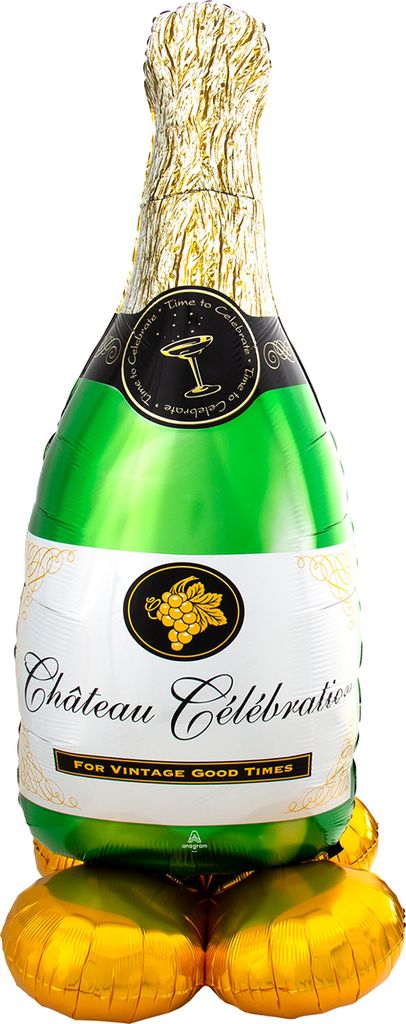 amscan Folienballon AirLoonz Champagnerflasche 152cm