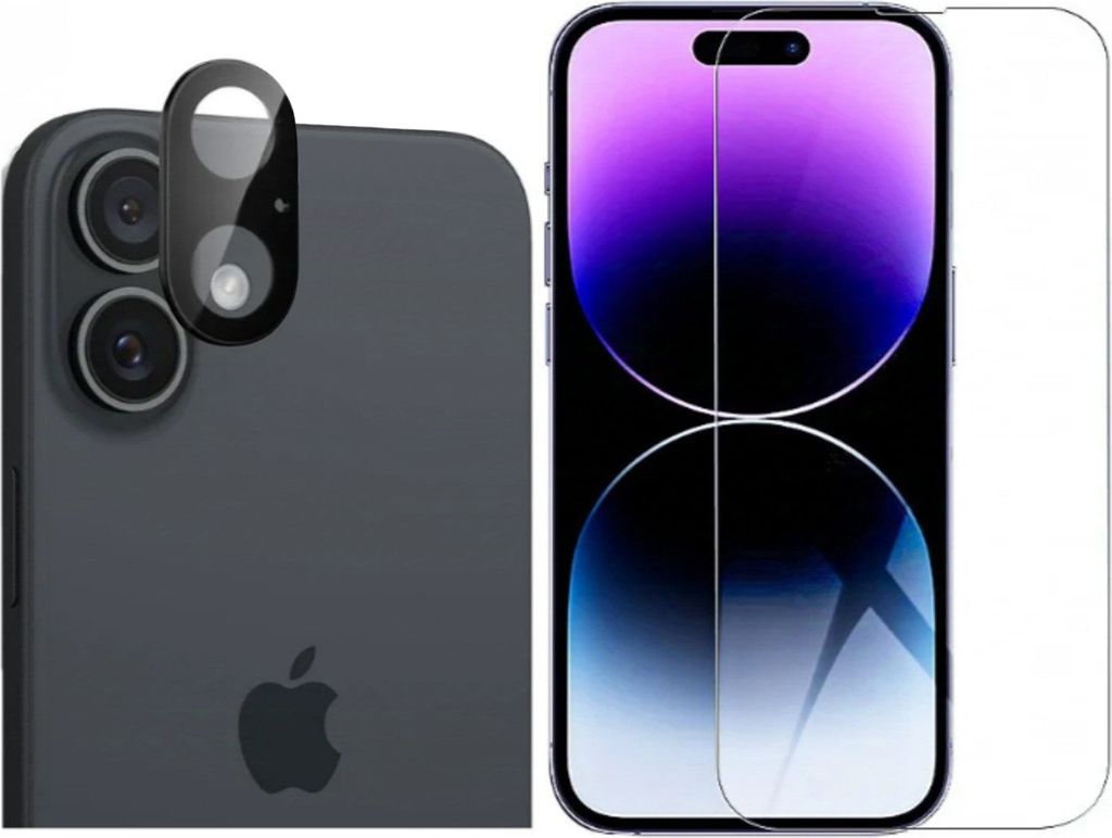 CLM-Tech 2er Set Schutzfolie kompatibel mit iPhone 16 - 1X Produktbild 
