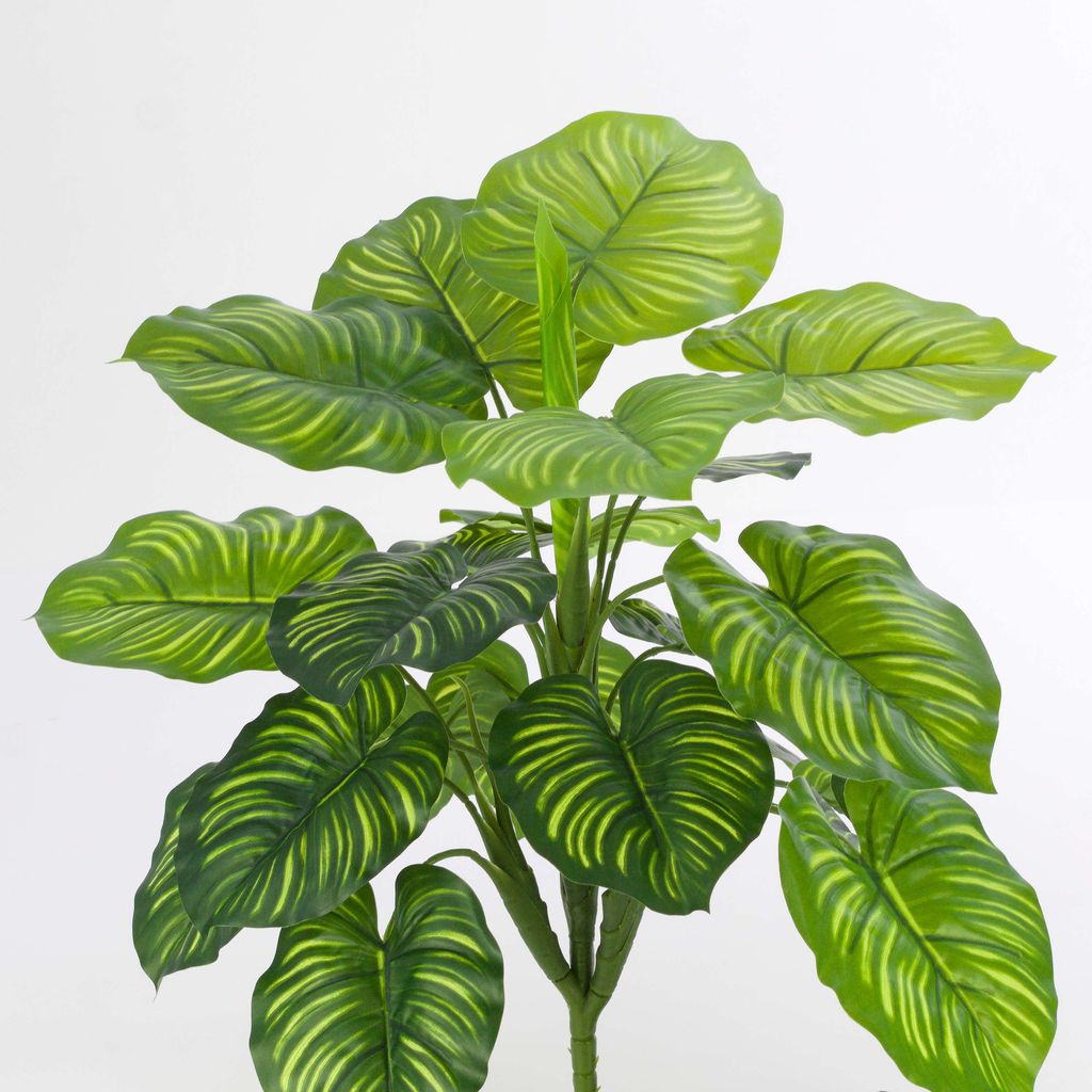 artplants.de Deko Calathea ULANI, 22 Blätter, grün, Ø 40cm, 45cm - Topfpflanze - Kunstpflanze