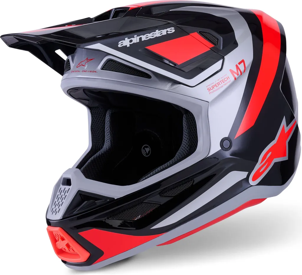 Casque Moto Cross Alpinestars S-M7 Léger contre la Fatigue Cervicale
