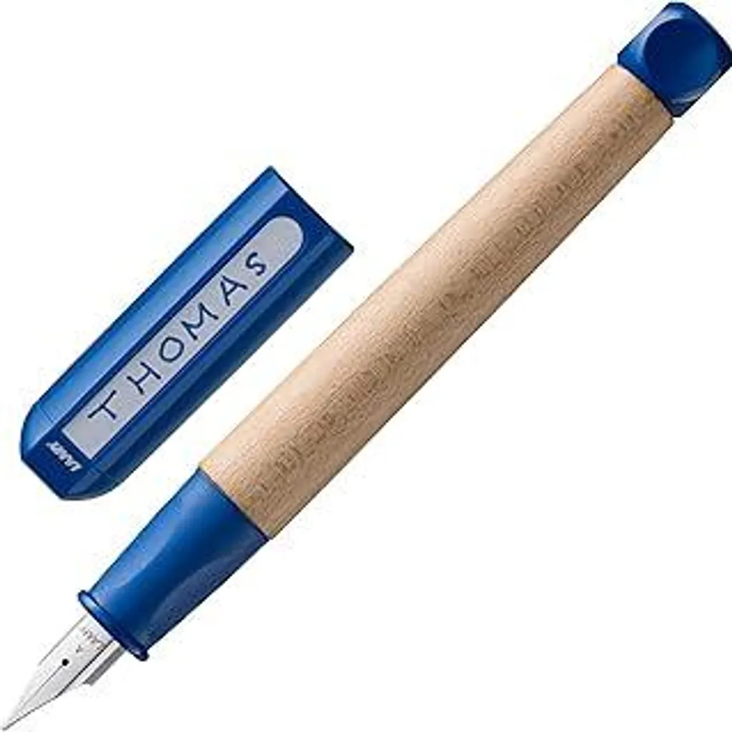 Penna stilografica Lamy abc blue - penna stilografica per bambini con impugnatura ergonomica e pennino in acciaio lucido con larghezza di tratto A - robusto corpo in acero - incl. cartuccia d'inchiostro T 10 blu - per destrimani