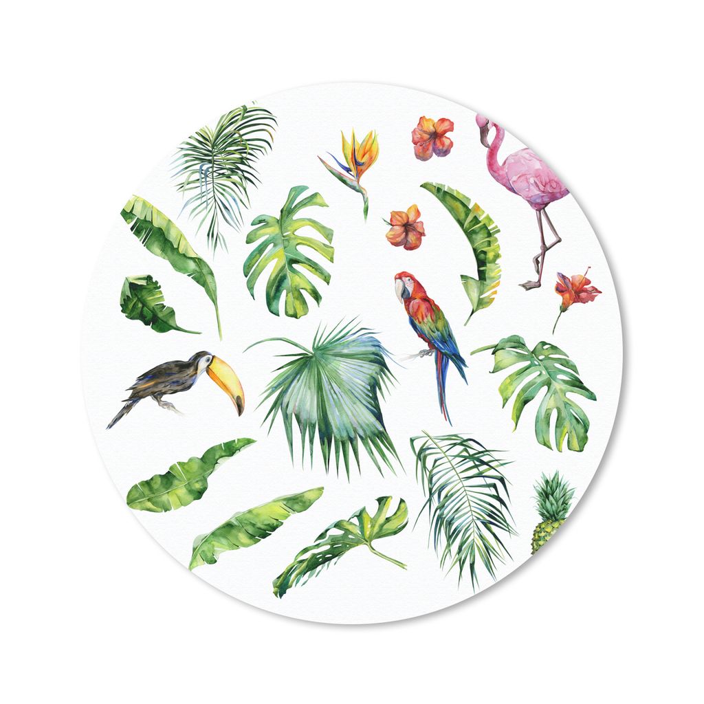 MuchoWow Mauspad Mousepad Dschungel - Muster - Tiere - Blätter - Jungen - Mädchen - Kinder 40x40 cm - Mousepads - Maus Mat - Pad - Mausunterlag...