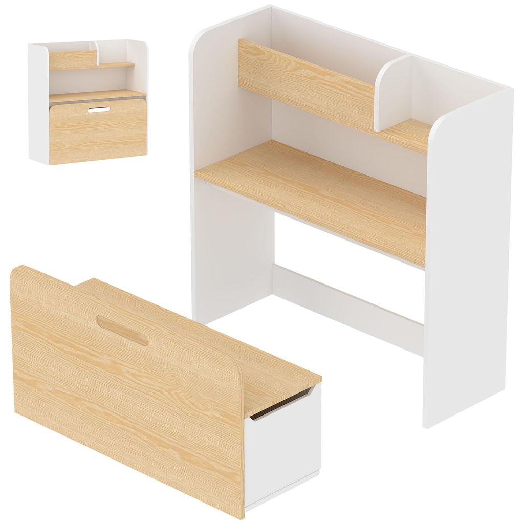 AIYAPLAY Kindertisch mit Sitzbank 5-in-1 Kindersitzgruppe Produktbild 