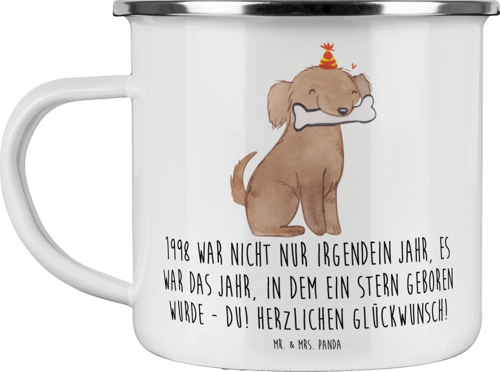 Mr. & Mrs. Panda Pott 1998 Geburtstag - Weiß - Geschenk, Alter, Geboren, Teetasse, becher emaille, jährlicher Meilenstein, Happy Birthday, erinne...