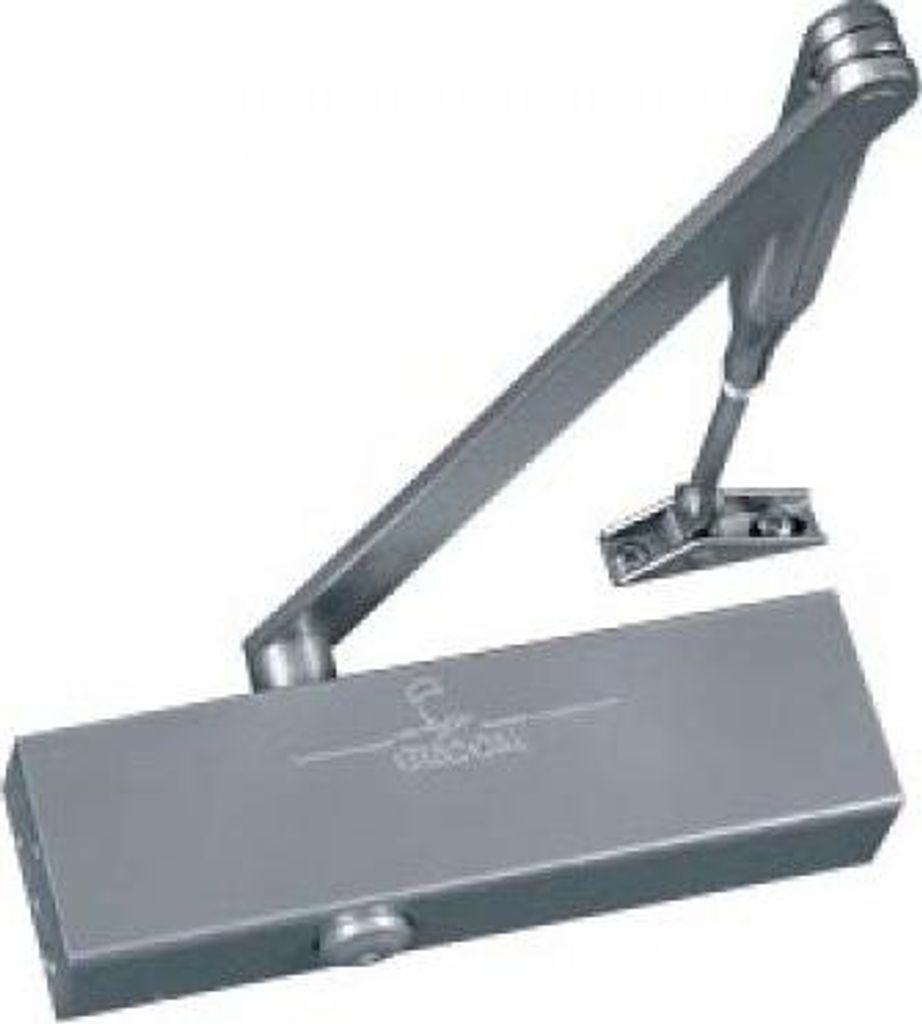 Türschließer GR200 Standardarm silber GROOM - Kraft 2/4 - Öffnungsbremse CE EN1154 - GR200111