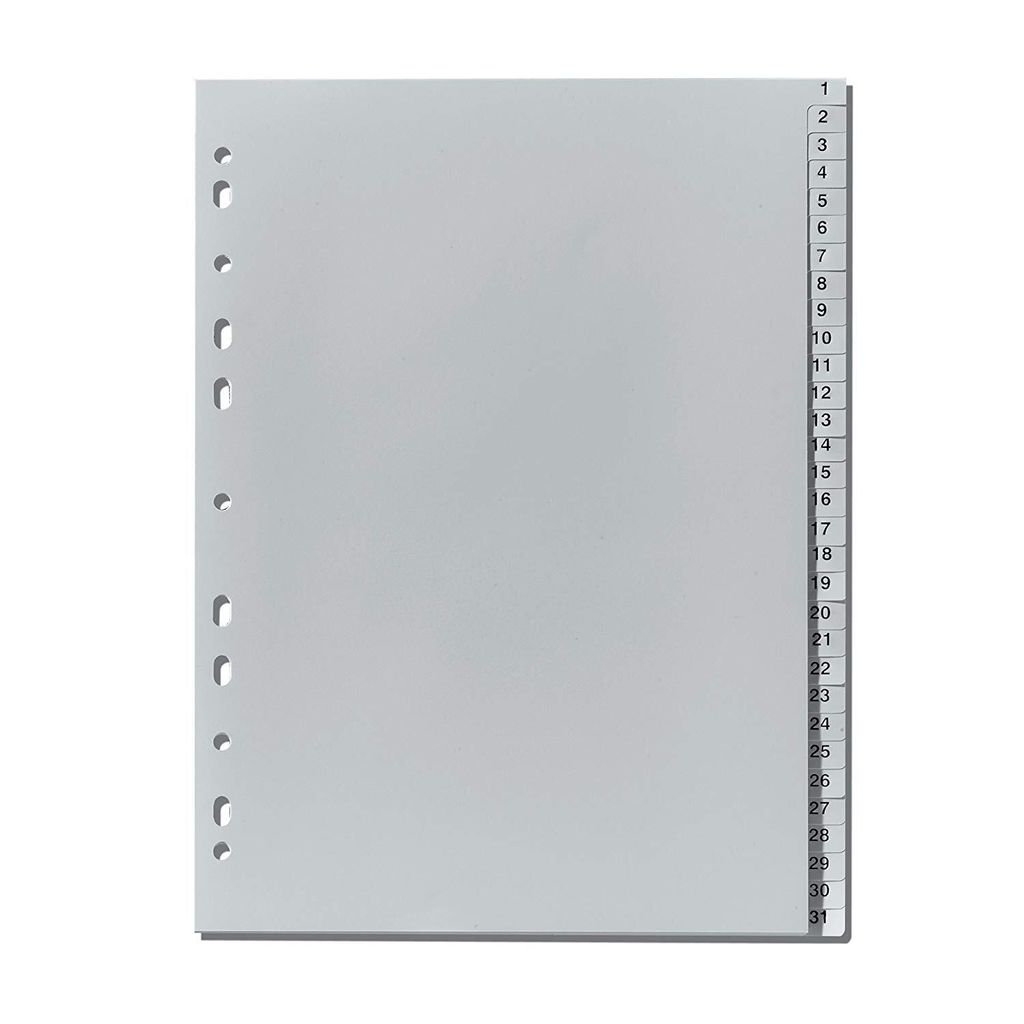 Herlitz Kunststoff Register Zahlen 1-31 DIN A4 31-teilig Produktbild 