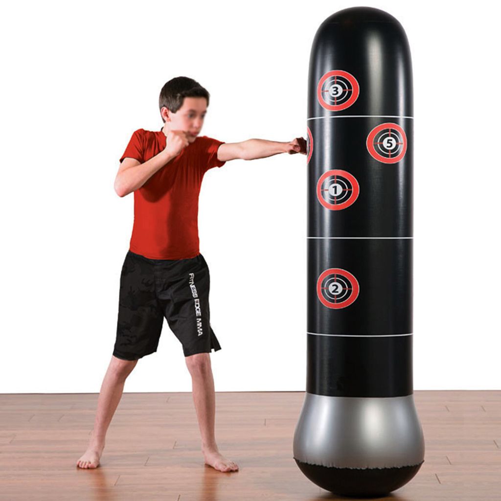 Boxsack Standboxsack Aufblasbare Boxsäule mit Fuß Luftpumpe Yoga Ball 