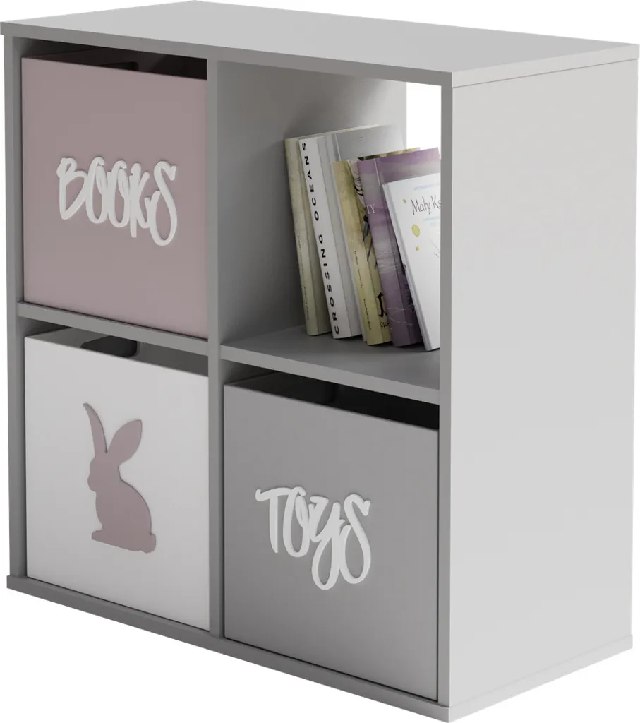 Bibliothèque Loni 2x2 blanc - Meuble de rangement cubique design épuré
