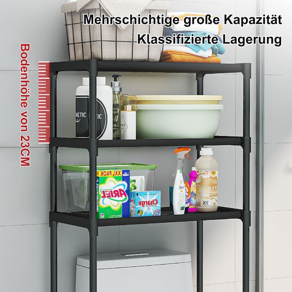 Badregale, 3-stufiges Lagerregal, großer Platz und großes Produktbild 3