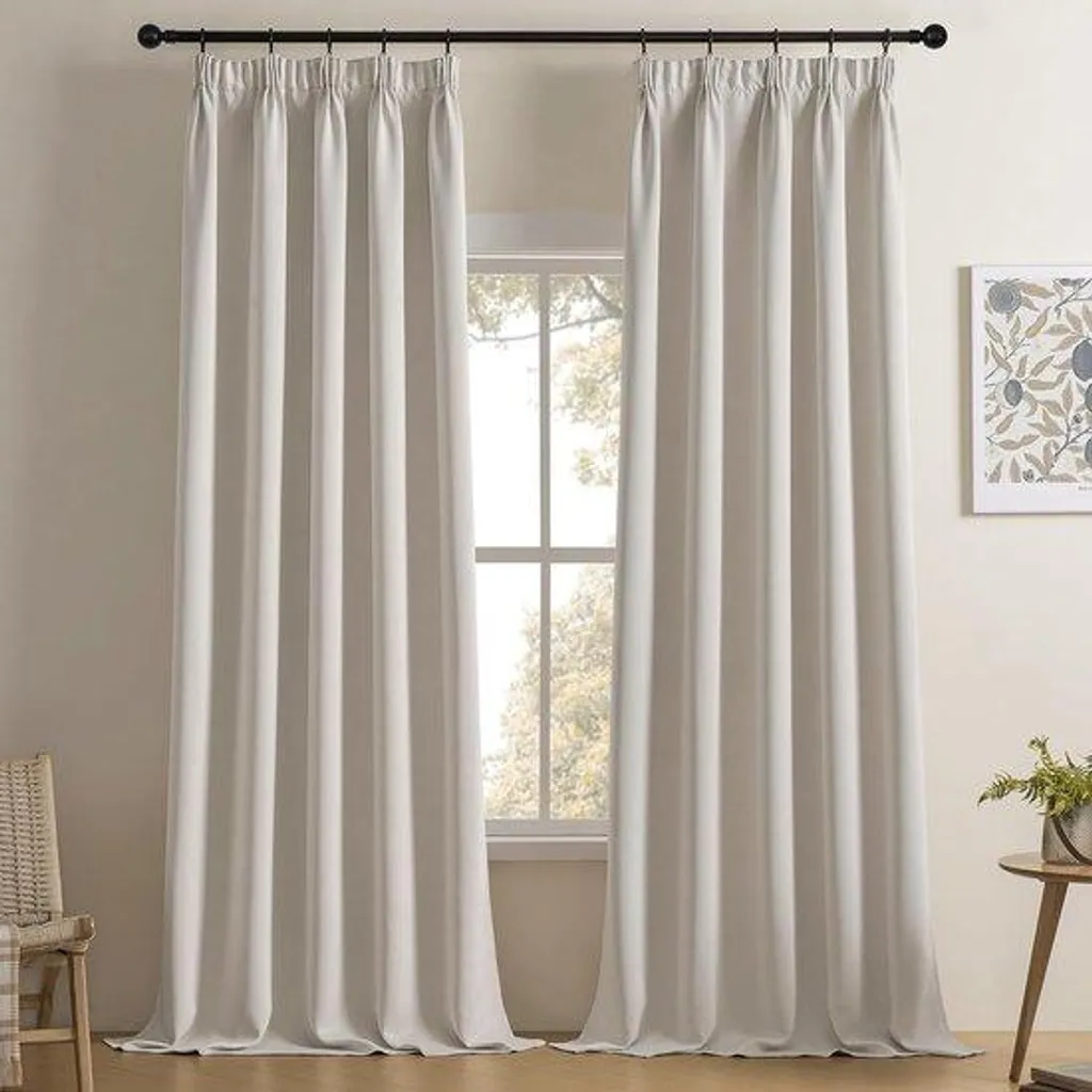 Rideaux occultants thermiques 140 x 240 cm – Tissu lourd anti-froid et lumière