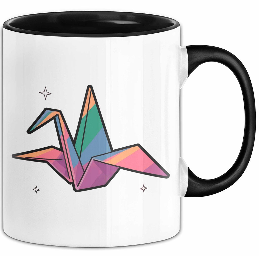Origami Fan Tasse Geschenk Lustige Geschenkidee Spruch Für Papier Künstler (Schwarz)