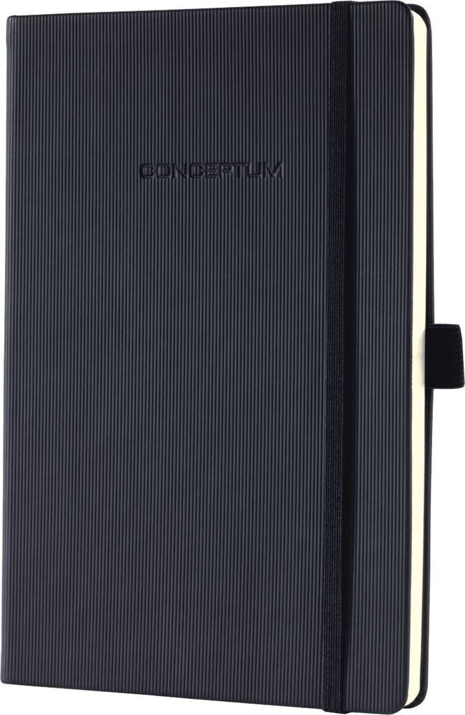 Notizbuch Conceptum A5 schwarz liniert Packung mit 5 Stück