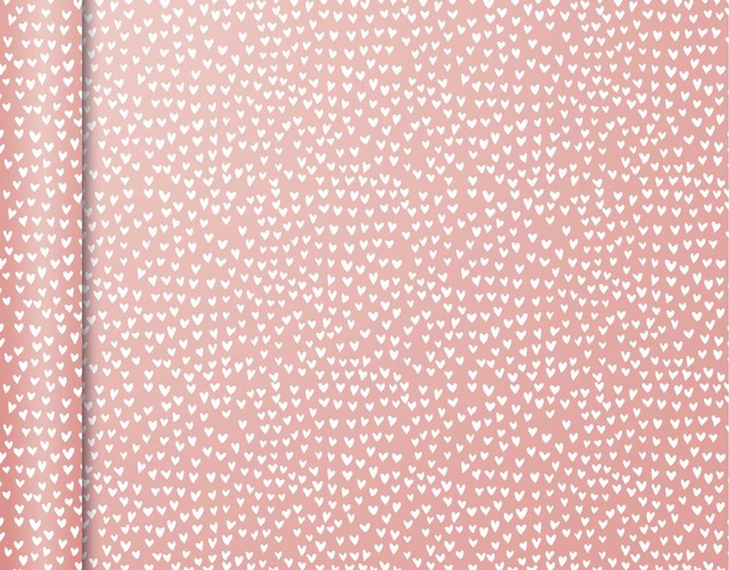 Clairefontaine Geschenkpapier "Tiny Rolls Herzen rosa" (B)350 mm x (L)5,0 m