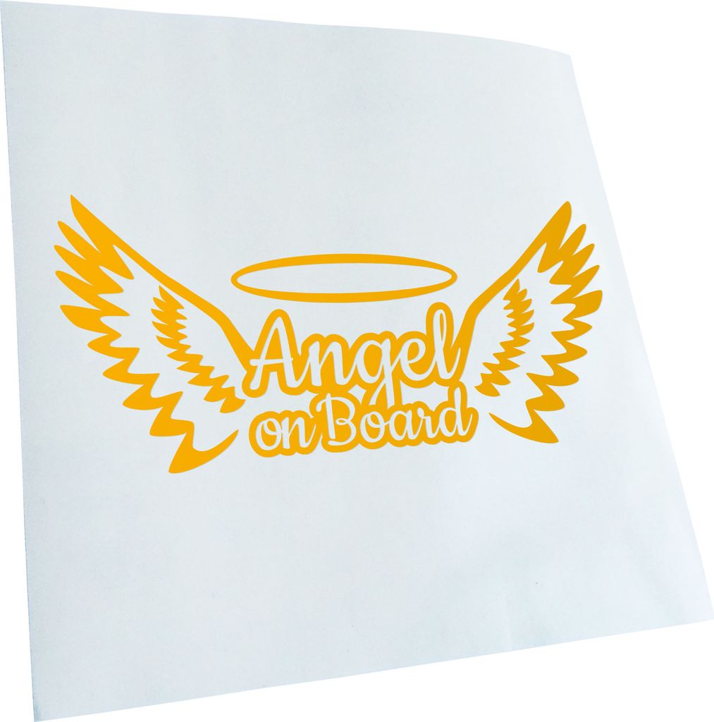 hauptsachebeklebt Kiwistar - Autoaufkleber - Angel on Board! Guardian Angel Heckscheibe - Aufkleber für Auto Kfz Fahrrad, LKW, Truck Mofa