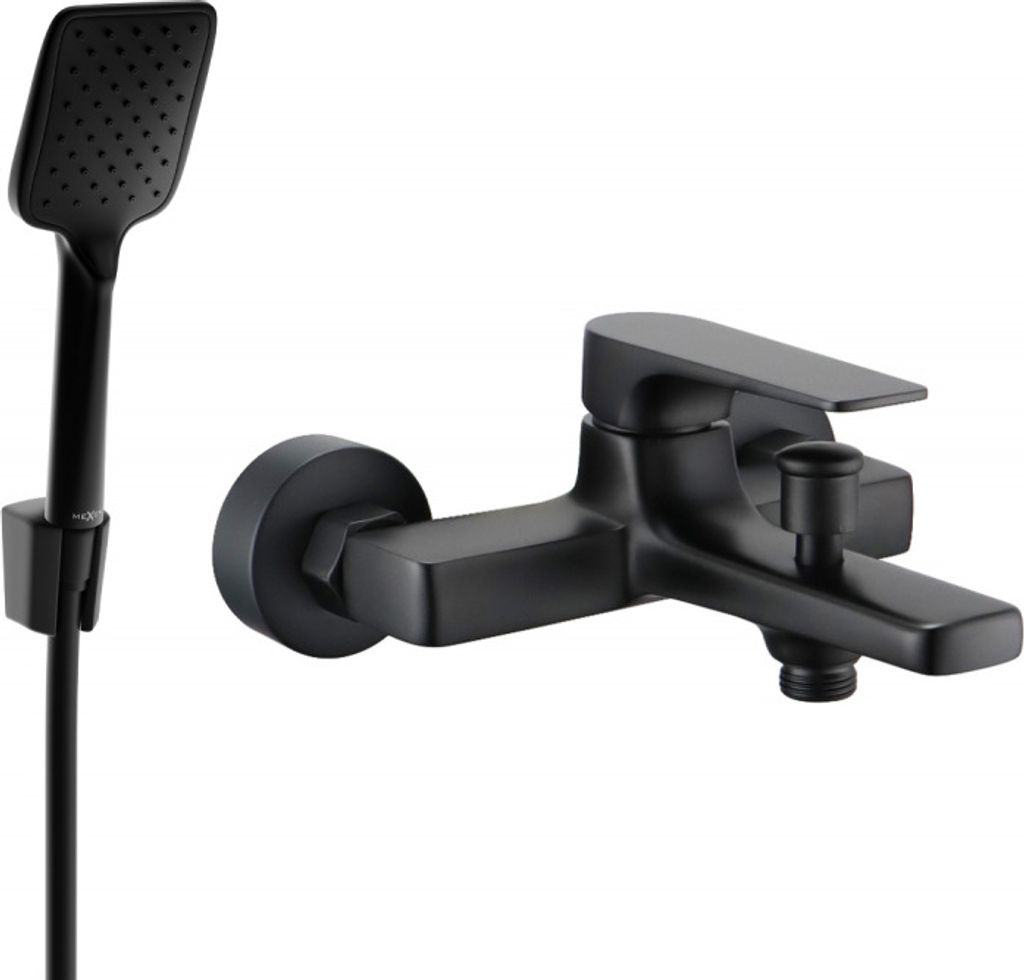 Mexen Lynx R62 Wannenbatterie mit Brausegarnitur, Schwarz - 74593R62-70